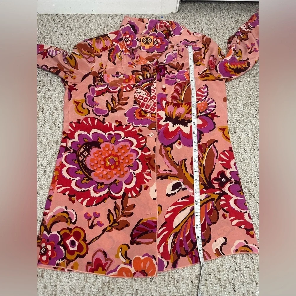 Tory Burch Multicolor Floral Blouse size 0